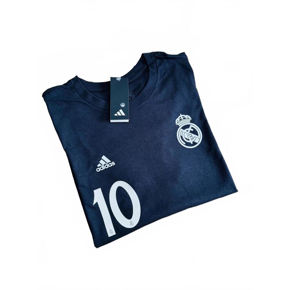 Large Adidas Real Madrid Black Cotton T-shirt Mbappe #10 - Picture 4 of 5